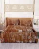 Bed Skirt Wood Grain Vintage Farm Brown Elastic Fitted Bedspread With Pillowcases Mattress Cover Bedding Set Sheet