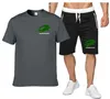 Nouveaux vêtements pour hommes Costume de sport d'été Costume de sport décontracté de course à pied confortable et respirant pour hommes Costume de sport Fitness T-shirt Short ensemble deux pièces