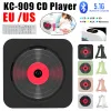 Głośniki KC918 Przenośny odtwarzacz CD Bluetooth Ekran LED stereo odtwarzacza CD odtwarzacza na ścianie CD muzyki z odtwarzaczami IR Pilot.