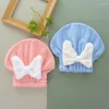 Bandanas mignon nœud papillon séchage rapide bonnet de cheveux serviette en microfibre emballage Super absorbant pour les femmes serviette de bain chapeau d'essuyage