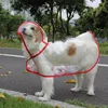 Vestuário para cães Capa de chuva transparente à prova d'água para filhotes de cachorro jaqueta de chuva para animais de estimação roupas com capuz para cães médios samll poncho de pvc macio