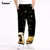 Pantaloni da uomo Ladiguard Plus Size Stand Tasca Dritto Elastico In Vita Harem Pantaloni 2024 Moda Gotica Astronomia Stampa Pantaloni Della Tuta