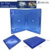Fall ersättningsfodral för PS4 -spel dubbel skiva reservblå spel bluray box 2 cd