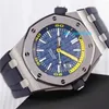 Luxury Audemar Pigue Watches AP Royal Oak Series 5710ST OO Precision Steel 42mm Diameter Automatic Mechanical Mens Watch A027CA.01/blue Face FUN H0NU