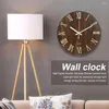 Horloges murales silencieuses intérieures avec veilleuse non tic-tac chambre à coucher simple quartz lumineux lueur dans l'obscurité salon cuisine horloge en bois