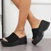 Kappy damskie Projekt mody Summer Grube Soled Heel Casual Beach Sandały na zewnątrz Flip Flop 240228