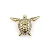 Pendant Necklaces Cute Summer Sea Turtle Necklace CZ Zircon Gold Plated Animal Tortoise Accessories Hip Hop Party Gift Jewelry Making