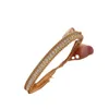 Projektant Van Cl-AP V Golden Fan Family Ball Edge Pełna diamentowa bransoletka z mijin lekką luksusową wszechstronną modną koralik 9paz