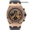 Montre à quartz APF Factory AP Montre-bracelet Royal Oak Offshore Or rose 18 carats Montre mécanique automatique pour homme 26470OR Montre de luxe d'occasion 26470OR OO A002CR.01