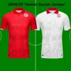 NEW 2024/25 Tunisia National Team Mens Soccer Jerseys MSAKNI HANNIBAL MAALOUL SLITI KHENISSI Home Red Away 3rd Football Shirts Short Sleeve Aldult Uniforms