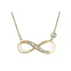 Trendy mode-infinity-hangerketting voor dames, 925 sterling zilver