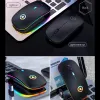 Mice 2.4GHz Colorful Ultra Slim Optical Wireless Wired Mouse Silent USB Mice Rechargeable RGB For PC Laptop Computer Office Home Work