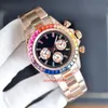 Heren Watch Designer kijkt Moissanite horloges Polship Business Rainbow Circle maat 41 mm rubber roestvrijstalen riem mode luxe diamant regenboog Dayton