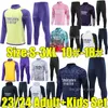 XXXL MEN KIDS KITS SURVETEMENT SOCCERSCUITS 2023 2024トレーニングスーツ23/24ドラゴンバージョンBellingham Vini Jr Mbappe Rodrygo Real Madrid Jogging Hoodies Jackets