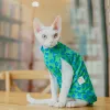 Clothing Fresh Floral Printing Sphynx Hairless Cat Clothes for Cat Devon Rex Conis Cat Costume Kitten Outfits Sphynx Dress Pet Supplier