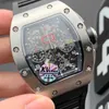 Richarsmilles Factory Swiss Watch ZF Tourbillon Automatic Movement Chronograph Wrist Watches RM1103 KVMovement Sapphire Crystal Glass Mirror Titanium to MA