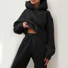 Ensembles de survêtements pour femmes, pantalons de sport, costume décontracté, sweat-shirt à capuche en Polyester, veste, pantalon de survêtement, vêtements Harajuku