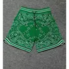 Mens shorts Vintage Paisley Print Men Cashmere Sticked 2024 Högkvalitativ broderad höst Sweatpant Social Club Outfits
