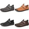 2024 sapatos casuais plus size preto branco marrom escuro cinza masculino sapatos de negócios respirável tênis esportivos gai