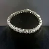 S Sier White Gold Plated 5Mm Cubic Zirconia CZ Diamond Charm Tennis Bracelet For Women