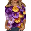 Suéteres femininos 1 peça roupas mulheres primavera outono e verão bonito três floral impressão moda tendência hatless sete zip up jaqueta sem capuz