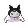 Cartoon Cute Kawaii Sanrioed Kuromi My Melody Pochacco Biscuit Kształt Pluszowy plecak jeden na ramię Messenger 240223