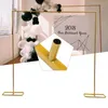 Party Decoration Gold Metal Wedding Arch Flowers Balloon Square Rack Door Birthday Venue