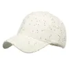 Bollmössor 2024 Baseball Cap Fashion Women Män andas utomhussportstrand Justerbar Hip Hop -paljetter Enkel solhatt