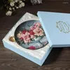 Borden Rose Flower Bone China Triple Decker Fruitgerechten Taartbord Snoepschotel Keramisch dienblad Porselein Servies Decoratie