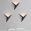 Vägglampa kreativa 3W LED-lampor triangelformad metall el restaurang sovrum korridor dekoration ljus inomhus modern belysning