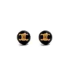 Lyxdesigner präglade svarta pärlörhängen kvinnlig nischdesignkänsla avancerad temperament Hong Kong Style Non Fading örhängen