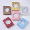 Jewelry Pouches 12-24Pcs Textured Cardboard Boxes Ring Necklace Earring Bracelet Multicolor Window Sponge Gifts Storage Organizer Holder