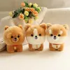 Animais de pelúcia adorbale peludo pelúcia corgi cão brinquedo de pelúcia recheado cabeça grande kaii animal realista shiba chowchow yorkshire bichon husky boneca