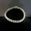 S Sier White Gold Plated 5Mm Cubic Zirconia CZ Diamond Charm Tennis Bracelet For Women