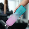 Home 1000ML Frosted Plastic Water Bottle With Time Marker 32 OZ Motivational Reusable Fitness Sports Outdoors Travel Bottle Cups Leakproof BPA Free LT795
