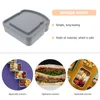 Bouteilles de stockage 4 PCS Sandwich Box Micro-ondes Conteneurs avec couvercles pour enfants Boîtes Boulangerie Hamburger Buns Aliments pour tout-petits en plein air