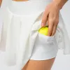 スコート夏のテニススコートテニスウェアヨガプリーツスカートランニングアスレチックスカート女性スポーツフィットネスドレス