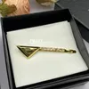 Gold Triangle Metal Hair Clips Hairpins Barrettes For Girls Luxury Letter Plated Hairclips Hair Pins With Box