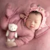 Pillows 4 Pcs/Set Baby Clothes Newborn Photography Props Baby Romper Jumpsuit Hat Pillow Set With Cute Bear Doll Photo Shooting Outfits