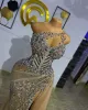 Size Arabic Plus Aso Ebi Gold Luxurious Mermaid Prom Beaded Crystals Evening Formal Party Second Reception Birthday Engagement Gowns Dresses 2.29