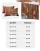 Bed Skirt Wood Grain Vintage Farm Brown Elastic Fitted Bedspread With Pillowcases Mattress Cover Bedding Set Sheet