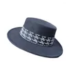 Boinas Fedoras Hat feminino Feminino Fashion Style Socialite Retro Menwomen para uma largura