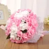 ウェディングフラワーブライダルブーケブーケシルク人工バラboutonniere結婚花嫁介添人コルセッジアクセサリー