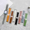 Designer de pulseira de fivela magnética de couro de luxo para Apple Watch 9 8 45mm 41mm Ultra 2 49mm Pulseira de couro genuíno para iWatch Series 7 6 5 38mm 41mm 40mm designerCTHLCTHL