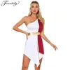 Scena zużycie kobiet starożytny grecki rzymski kostium Kostium Karnawał Mardi Gras Halloween Cosplay Fancy Dress Up Grecian Toga szata