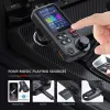 Player BT93 Car Radio Mp3 Music Player Handsfree Kit Wireless Bluetooth FM Sändare AUX QC3.0 Snabbladdning Stereo Player för Xiaomi