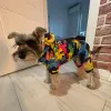 ジャケットカモフラージペットスノースーツ防水犬の服4脚の子犬のコートスナップウインドプルーフの小型犬の暖かい犬ジャケット