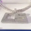 Men And Women Fashion Jewelry Custom Hip Hop Sier 4Inch Iced Out VVS Moissanite Diamond Pendant