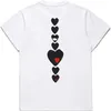 2024 Play Mens T-shirt Designer Rouge Commes Coeur Femmes Garcons S Badge Des Qualité Ts Coton Cdg Broderie À Manches Courtes