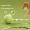 Automatic cat teaser toy Kitten toy ball smart teaser cat stick Type-C rechargeable model Smart electric teaser wagging tail 240226